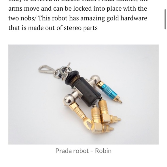 Prada Robot Collection - Robin Robot Trick Key Chain 100% AUTHENTIC BRAND NEW - Picture 9 of 11